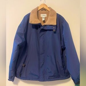 L. L. Bean | Men’s Navy Fleece Lined Chore Coat Size XL